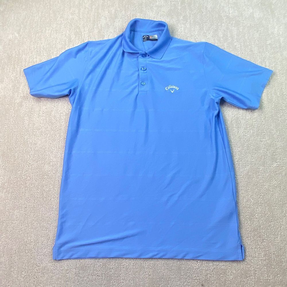 Callaway Opti Dri Golf Shirt Adult Medium Blue Short Sleeve*